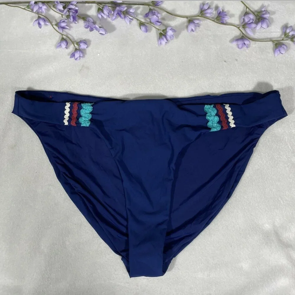 NEW Red Carter Rickrack Hipster Bikini‎ Bottoms